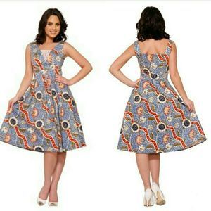 Hearts & Roses Sunday Sunflowers Day 50's Rockabilly Dress Size 4